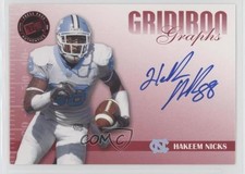 2009 Press Pass Signature Edition Gridiron Graphs Red /150 Hakeem Nicks Auto 0t3