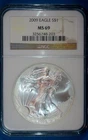 2009 U.S. SILVER AMERICAN EAGLE - KM#273 - NGC - MS69