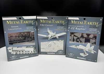 Lot Of 3 Metal Earth 3D Laser Cut Models Various Types #20