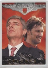 2001 Futera Platinum Arsenal Conquerors 158/400 Tony Adams Arsene Wenger 1e41