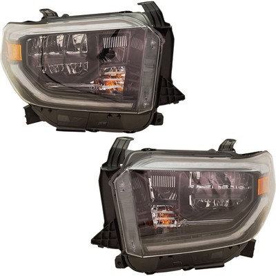 Headlights Driving Head lights Headlamps Set of 2  Driver & Passenger Side Pair