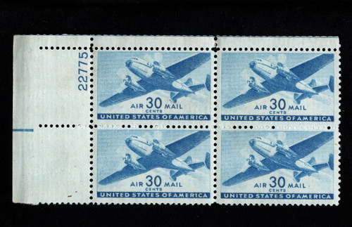 1941 Auswahl Plattenblöcke C30 US MNH Luftpost Briefmarken 30c Transportflugzeug - Bild 5 von 7