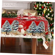 Christmas Tablecloth Rectangle 52x70 Inch, Rectangular, 52" x 70" 4-6 Seats 