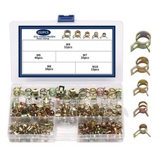 152 Pcs Fuel Line Clamp, Spring Clamps, Clips, Hose Zinc