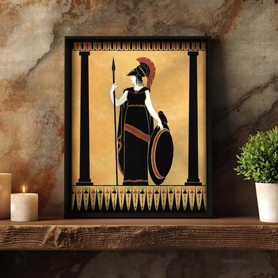 Ancient Greek Roman Art Print Goddess Athena Minerva
