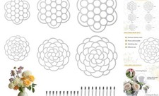 6Pcs Flower Arrangement Holder,Metal Floral Grid Used for Vase 4in5in6in6