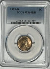 1929 D LINCOLN CENT PCGS MS 64 RB