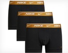 MENS NIKE EVERYDAY COTTON STRETCH TRUNKS SHORTY 3 PACK BOXERS UK M NEW BLACK