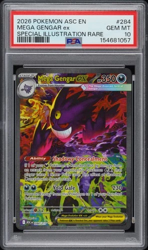 2026 POKEMON ASCENDED HEROES SPECIAL ILLUSTRATION RARE MEGA GENGAR EX PSA 10