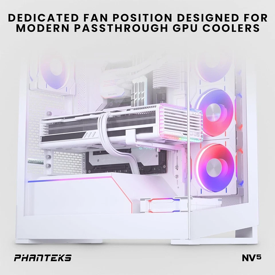 Phanteks NV5 Show PC Case Mid-Tower Chassis | High Airflow Performance White - Image 4 of 4