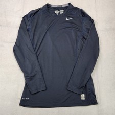 Nike Pro Combat Shirt Mens M Black Long Sleeve Fitted Dri-Fit Performance Vented
