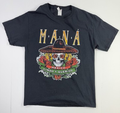 Maná Lindo Y Querido 2023 Tour T-Shirt Mexico Skull Graphic Concert Tee M