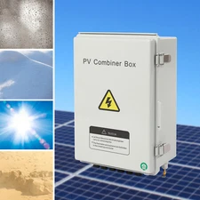 6 String Solar PV Combiner Box 15A Circuit Breaker for Solar Panel Plastic