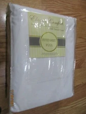 Elegant Comfort Fitted Sheet Full White 1500 Thread Count NIP