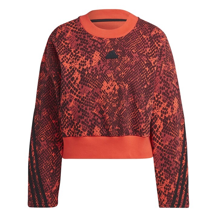 adidas Womens Future Icons Толстовка с 3 полосками и круглым вырезом для женщин
