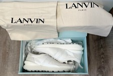 NIB LANVIN BUMPR Men  s Sneakers, ALL WHITE, Size 8US/ 41EU