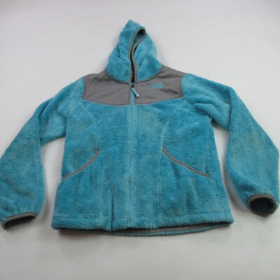 North Face Jacket Girls Large Fleece Casual Pockets Lightweight Outdoors