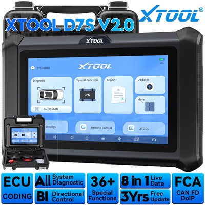 2025 XTOOL D7S V2.0 Car Bidirectional Scanner FCA All System Diagnostic Tool