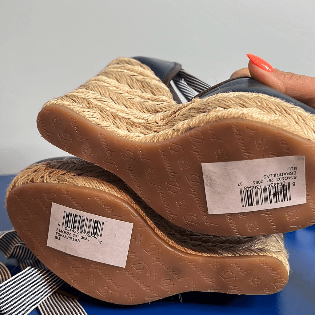 国内発送☆送関込【DSQUARED2】Espadrilles Canvas スニーカー New Dsquared2 Espadrilles Wedges Shoes 37 6.5 | eBay