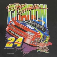 vintage jeff gordon nascar 1997 black fruit of the loom unisex t shirt s-5xl