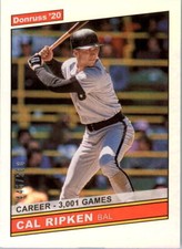 2020 Donruss Career Stat Line Variations #224 Cal Ripken RETRO /500 - NM-MT