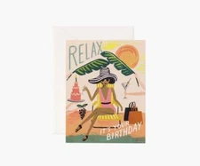 Rifle Paper Co. Birthday Greeting Card - Relax
