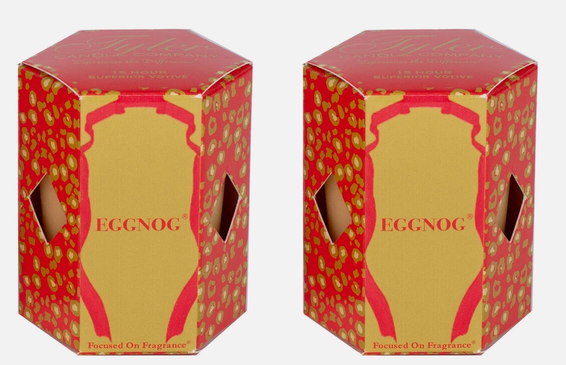 Tyler Candle Company EGGNOG 2 ounce Boxed Votive Candle, Pack of 2 eBay