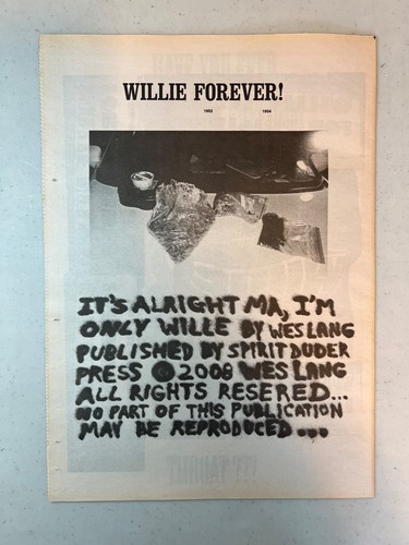 RARE Ltd Edition Wes Lang Willie Nelson Art Fan Zine Print Grateful Dead 2008 - Picture 2 of 8
