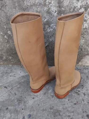 WW2 MILITRY LEATHER LONG BOOTS WITH LEATHER SOLE - ALL SIZE AVAILABLE - Picture 5 of 7