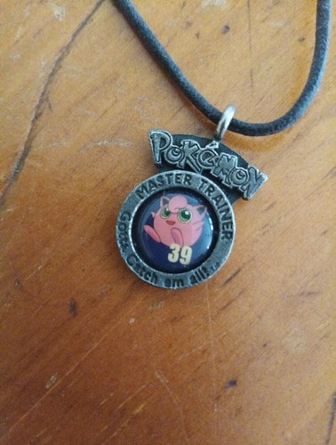 Vintage Nintendo Pokemon JIGGLYPUFF master trainer necklace choker with charm - Picture 6 of 6