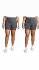Lot of 2 Terra & Sky Women's Size 24W Grey Utility Shorts with Frayed Hem NWT — photo 1