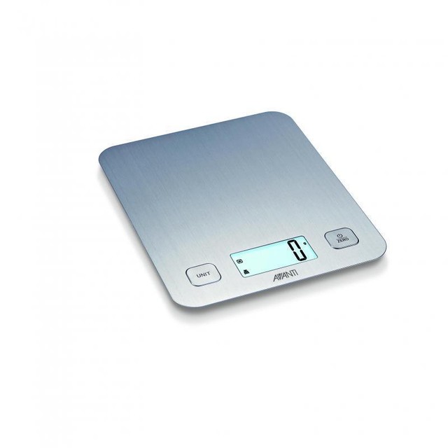 Avanti Precision Slim Digital Kitchen Scale Cooking Stainless Steel