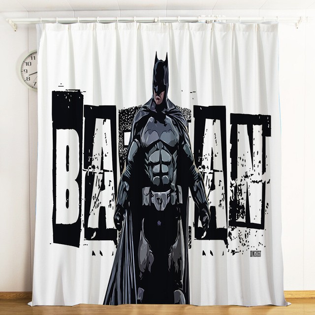 Batman Dark Knight Blackout Curtain 2 Panels Living Room Bedroom Window