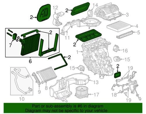 Original GM 2013-2020 Chevrolet Cadillac Impala XTS núcleo evaporador aire acondicionado 84409864 Foto 3 de 3