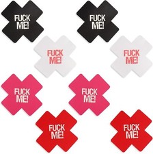 Nipple Pasties Pack Covers Stickers Disposable 4 Pairs Words