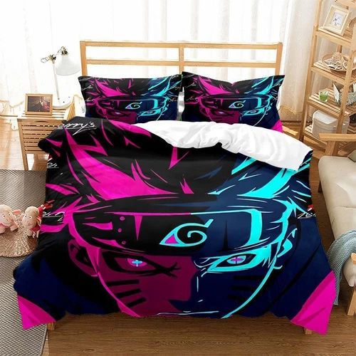 Naruto Bettwäsche Set Uchiha Itachi Deckenbezug Kissenbezug Junge Schlafzimmer - Bild 4 von 18