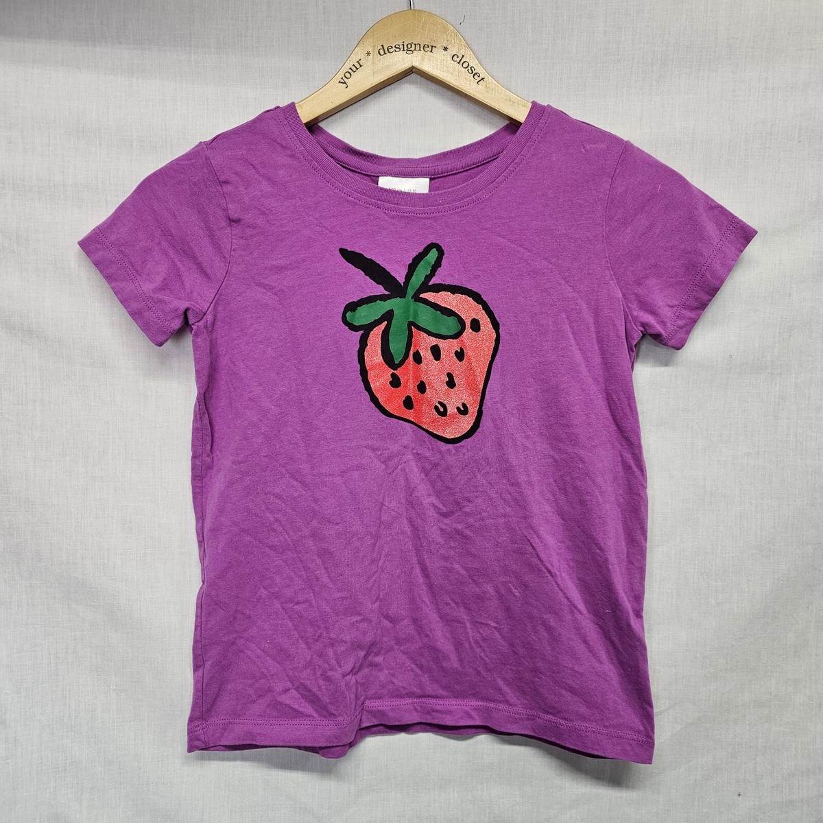 hanna♡ Hanna Andersson Tee Shirt Size 140 10 Purple Strawberry