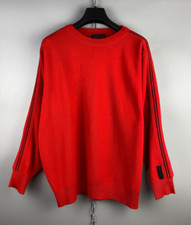 Vintage Carlo Colucci Mens Cotton Red Long Sleeve Jumper Sweater Size L