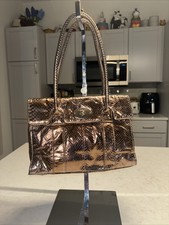 Tosca Blu Copper Real Snakeskin Top Handle Bag