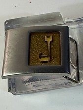 VTG Belt Buckle Custom Letter J Initial Monogram Lee NY Vintage