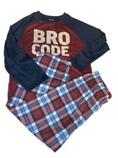 The Children  s Place Boys Small 5/6 Pajamas Bro Code 2 Pc Long Sleeve Polyester