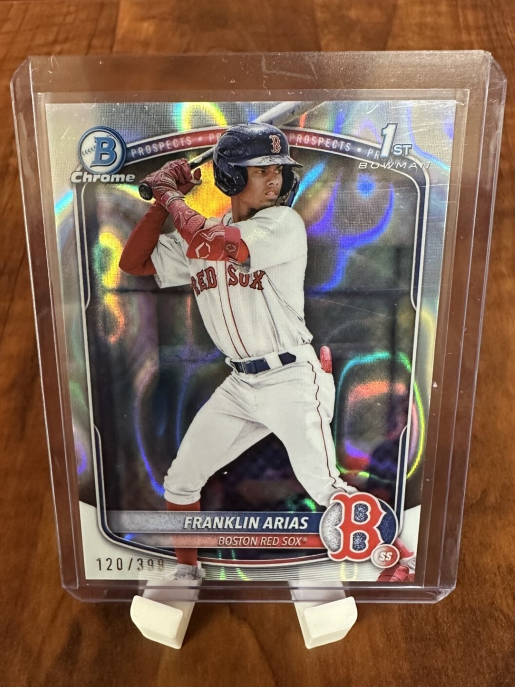 2025 Bowman - Chrome Prospects Franklin Arias #BCP-67 Lava Refractor /399 (RC)