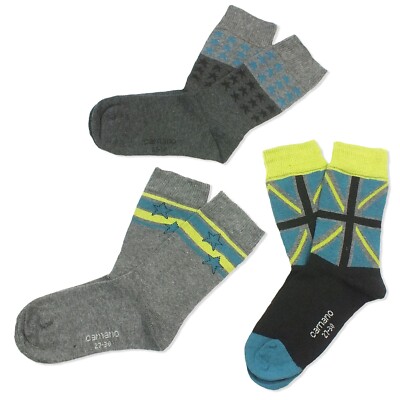 3 Paar CAMANO Jungen Mädchen Socken Strümpfe Cotton Union Jack NEU Gr.31-34