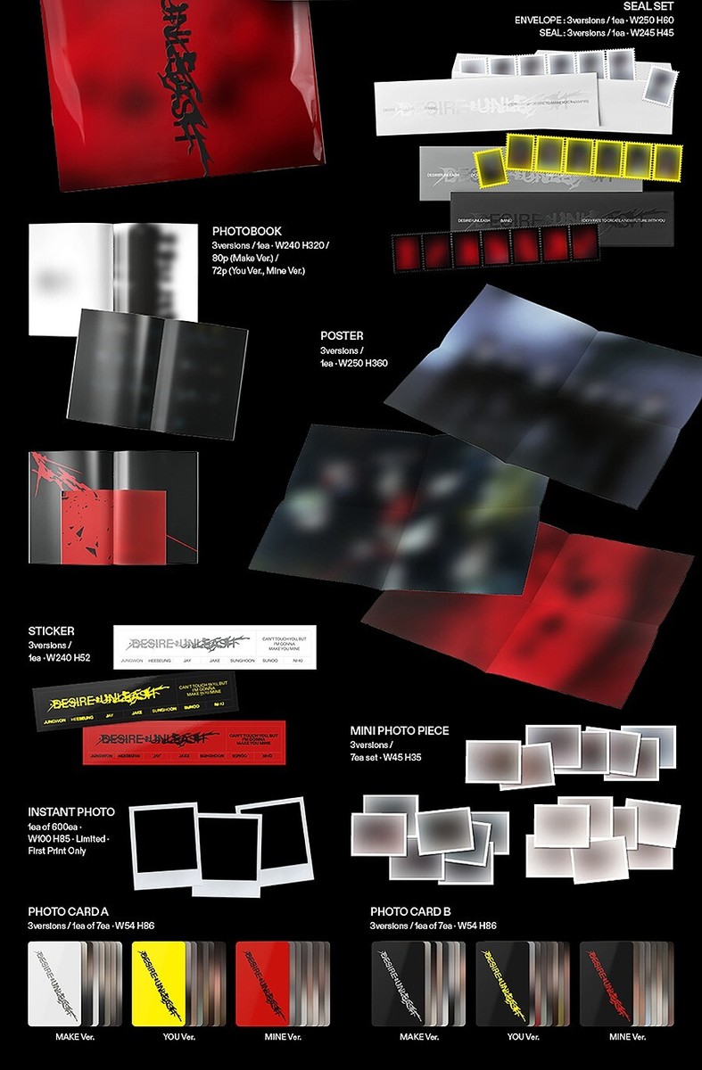 ENHYPEN [DESIRE:UNLEASH] Album 3 Ver SET/3CD+3Photo Book+