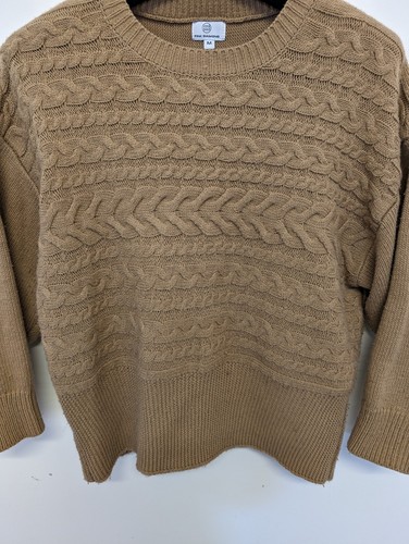 Pink Diamond Womens Winter Knit Jumper Size M Brown Crew Neck Long Sleeve 1305 - Picture 2 of 6