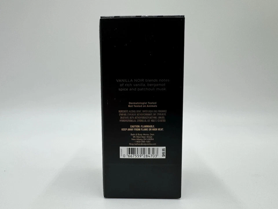 Colección para hombre Bath & Body Works Vanilla Noir Colonia individual 3,4 fl oz Foto 2 de 2