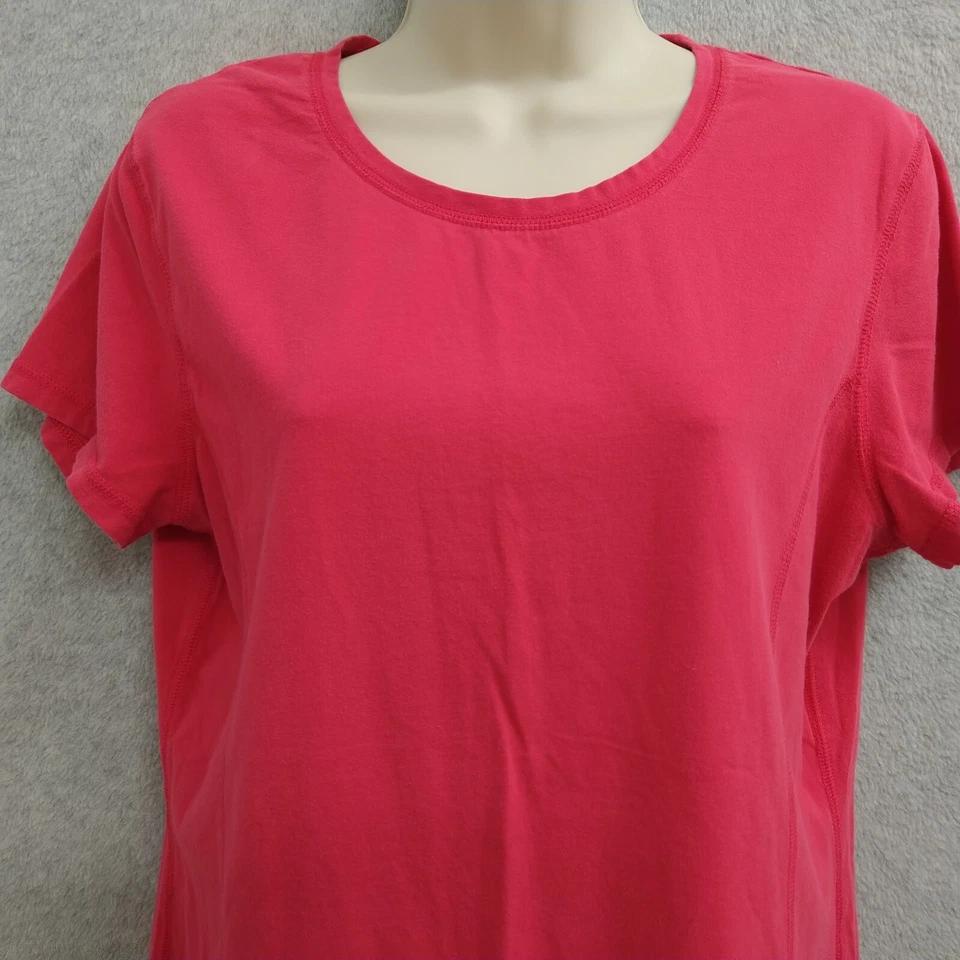 Camiseta Top Danskin Now Mujer Talla XL Rosa Manga Corta Camiseta Activa Entrenamiento Foto 2 de 4