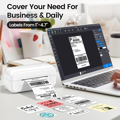 Thermal Shipping Label Printer, Desktop for Shipping Packages, Small Business - Picture 5 of 7