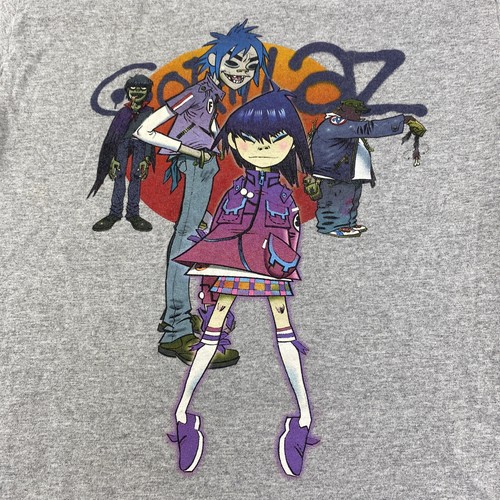 Vintage Gorillaz Gray Anime Animated 