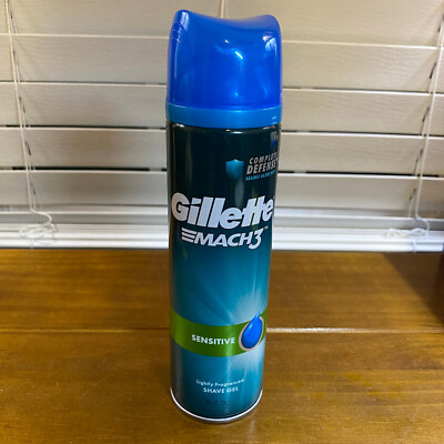 2 Cans Gillette Mach3 Complete Defense Shave Gel Sensitive 6.7 Oz